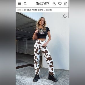 Cow Print Pants
